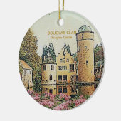 Scottish Douglas Clan's Castle met kerst Keepomwil Keramisch Ornament (Links)