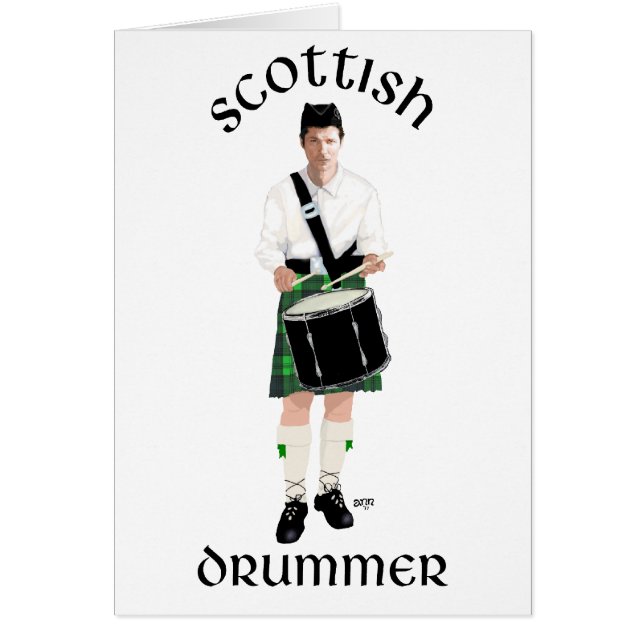 Scottish Drummer - Green Kilt (Voorkant)