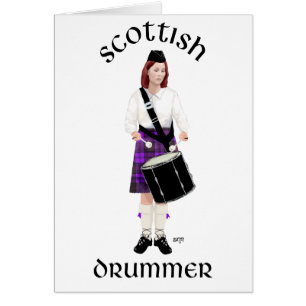 Scottish Drummer - Paarse Kilt
