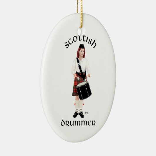 Scottish Drummer - Vrouw Keramisch Ornament (Rechts)
