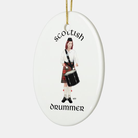 Scottish Drummer - Vrouw Keramisch Ornament (Links)