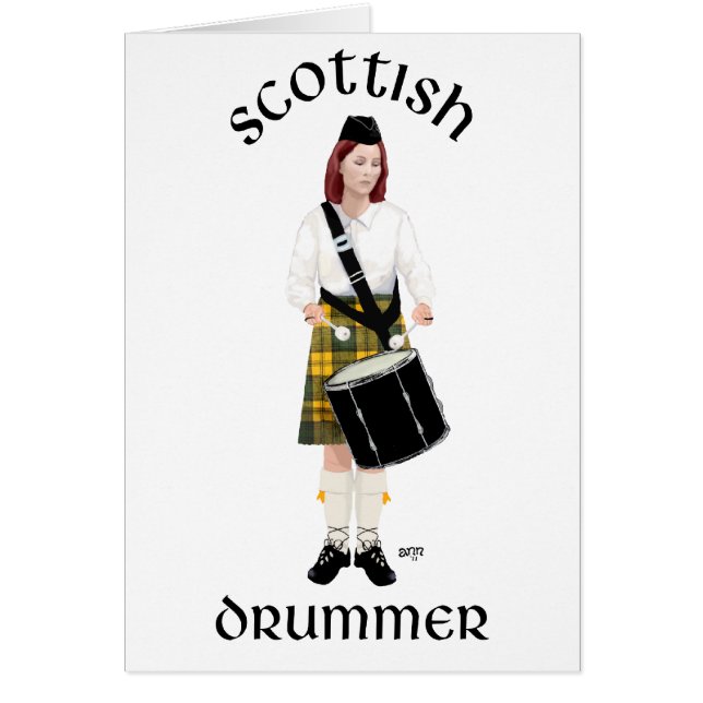 Scottish Drummer - Yellow Kilt (Voorkant)