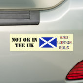 Scottish End London Rule Bumpersticker (Op auto)