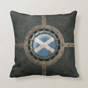 Scottish Flag Disk Graphic voor industrieel staal Kussen