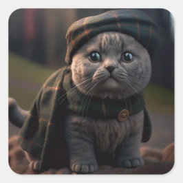 Scottish Fold Cat in the Scottish Pet Sticker