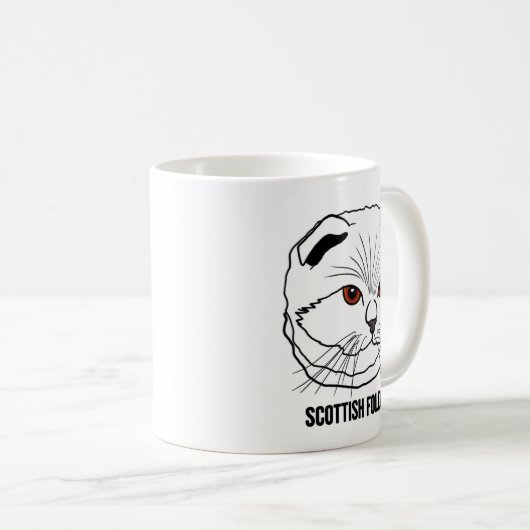 Scottish Fold Cat Mug (Devant droit)