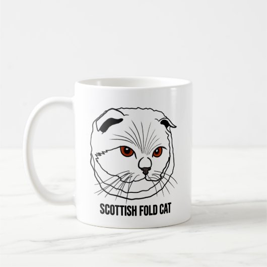 Scottish Fold Cat Mug Koffiemok (Links)