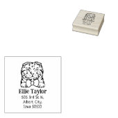 Scottish Fold Cat Retouradres Pet Rubberstempel (Gestempeld)