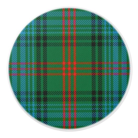 Scottish Grandeur Clan Ross Tartan Pset Keramische Knop (Voorkant)
