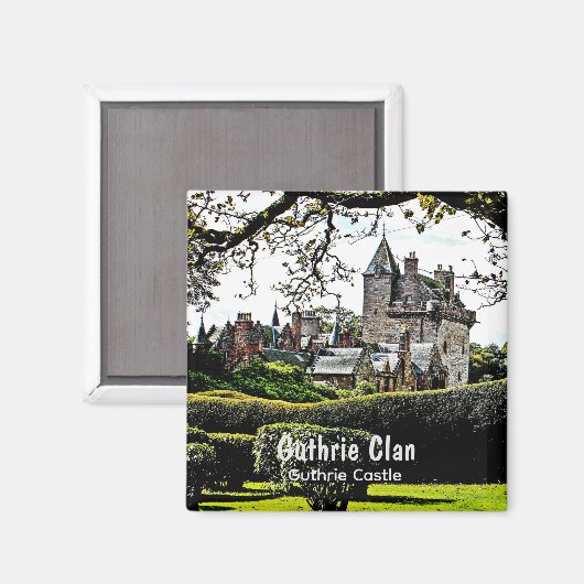 Scottish Guthrie Clan's Castle Keepomwille Magneet (Voorkant / Achterkant)