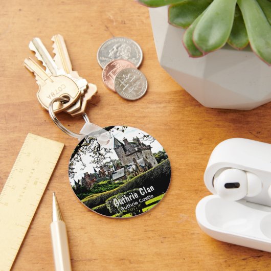 Scottish Guthrie Clan's Castle Keepomwille Sleutelhanger (Bureau)