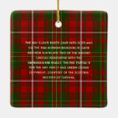 Scottish Hay Clan Tartans Castles Ceramic Ornament (Achterkant)