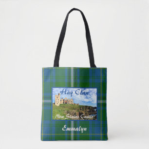 Scottish Hay Clan's Castle Tartan Name Tas