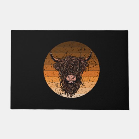 Scottish Highland Cattle Deurmat (Voorkant)