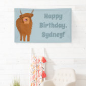 Scottish Highland Cattle Koe Graphic Personalized Spandoek (Insitu)