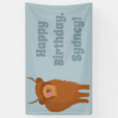 Scottish Highland Cattle Koe Graphic Personalized Spandoek (Verticaal)
