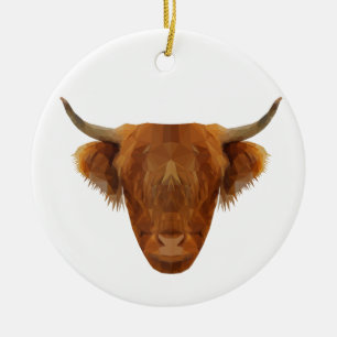 Scottish Highland Cattle Scotland Animal Cow Keramisch Ornament