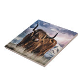 Scottish Highland Cattle Tegeltje (Zijkant)