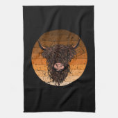 Scottish Highland Cattle Theedoek (Verticaal)