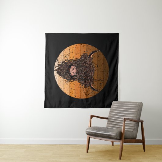 Scottish Highland Cattle Wandkleed (In Situ (horizontaal))