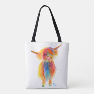 Scottish Highland Cow "ANGEL" van Shirley MacArthu Tote Bag