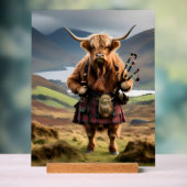 Scottish Highland Cow Bagpiper, (Neutre)