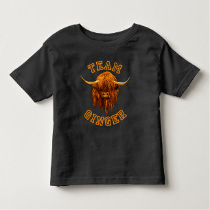 Scottish Highland Cow Celebrates Team Ginger Kinder Shirts