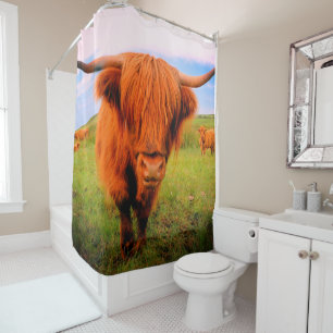 Scottish Highland Cow Douchegordijn