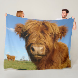 Scottish Highland Cow Fleece Deken