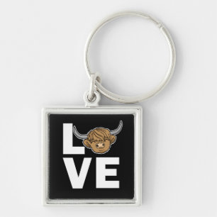 Scottish Highland Cow Gift Women Highland Cow Sleutelhanger