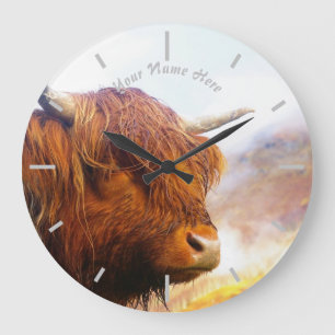 Scottish Highland cow Grote Klok