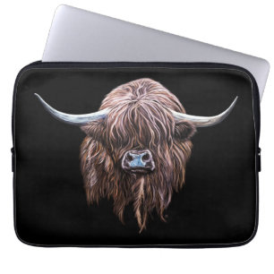 Scottish Highland Cow in Color Laptop Sleeve