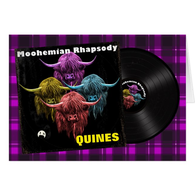 Scottish Highland Cow. Moohemian Rhapsody (Voorkant Horizontaal)