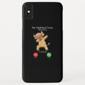 Scottish Highland Cow roept Case-Mate iPhone Case (Achterkant)