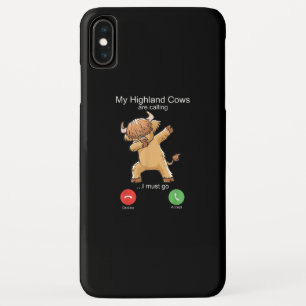 Scottish Highland Cow roept iPhone XS Max Hoesje
