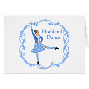 Scottish Highland Dancer Celtic Knotwork bleu