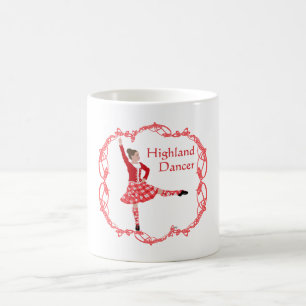 Scottish Highland Dancer Celtic Knotwork Red Koffiemok