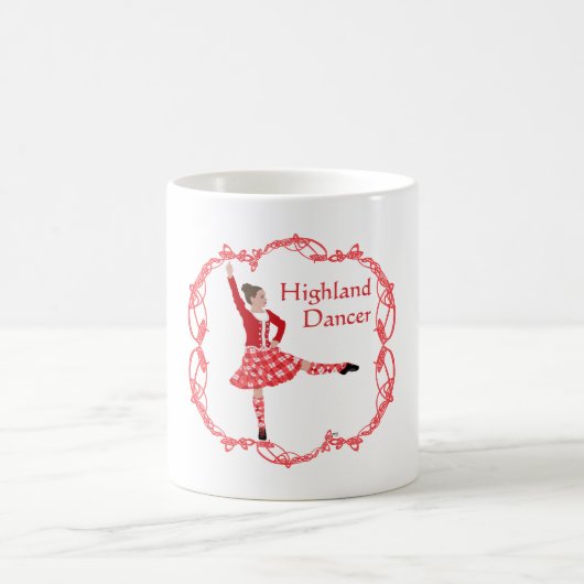 Scottish Highland Dancer Celtic Knotwork Red Koffiemok (Center)