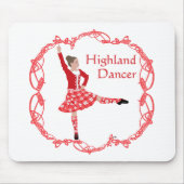 Scottish Highland Dancer Celtic Knotwork Red Muismat (Voorkant)