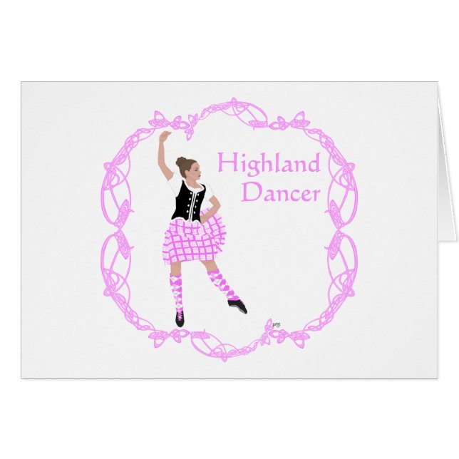 Scottish Highland Dancer Celtic Knotwork rose (Devant horizontal)