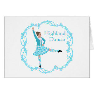 Scottish Highland Dancer Celtic Knotwork Turquoise
