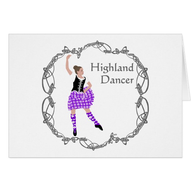 Scottish Highland Dancer Celtic Knotwork violet (Devant horizontal)