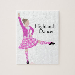 Scottish Highland Dancer Pink Legpuzzel