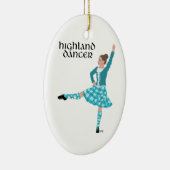 Scottish Highland Dancer - Turquoise Keramisch Ornament (Rechts)