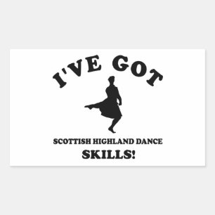 Scottish Highland dansende design Rechthoekige Sticker