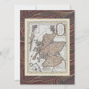 Scottish Highland Festival Antiek Map Elegant Kaart