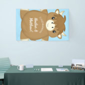 Scottish Highland Koe Baby shower Blue Spandoek (Beurs)