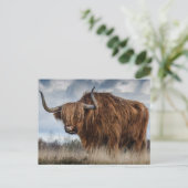 Scottish Highland Koe Briefkaart (Staand voorkant)