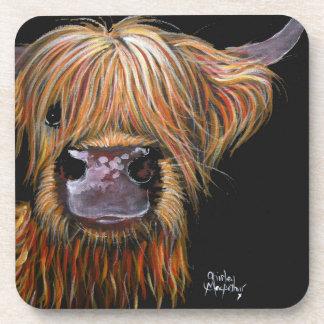 Scottish Highland Koe "Henry" Onderzetters set of