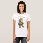 Scottish Highland Koe Piper zegt Och Aye the Moo! T-shirt (Voorkant volledig)